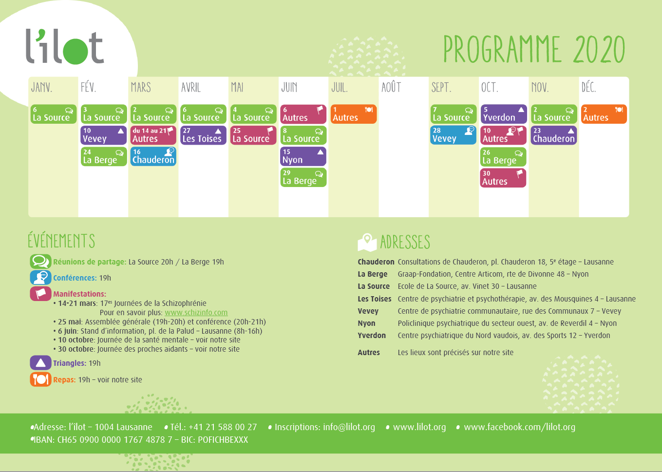 Programme 2020 de *l’îlot*