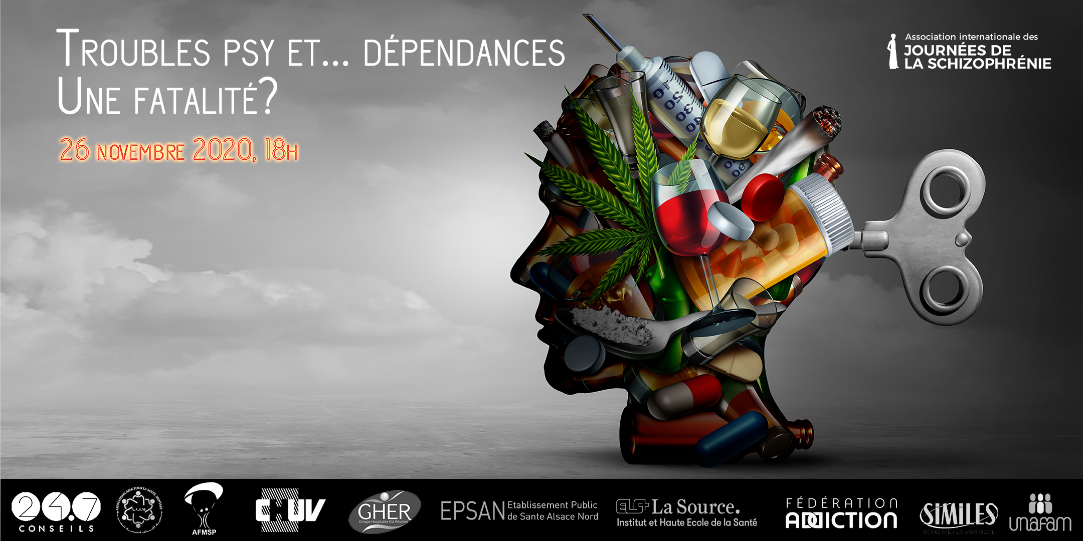 Webconférence: Troubles psy et…dépendance. Une fatalité?